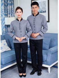 保潔服立領(lǐng)一?？刍ㄟ?灰色